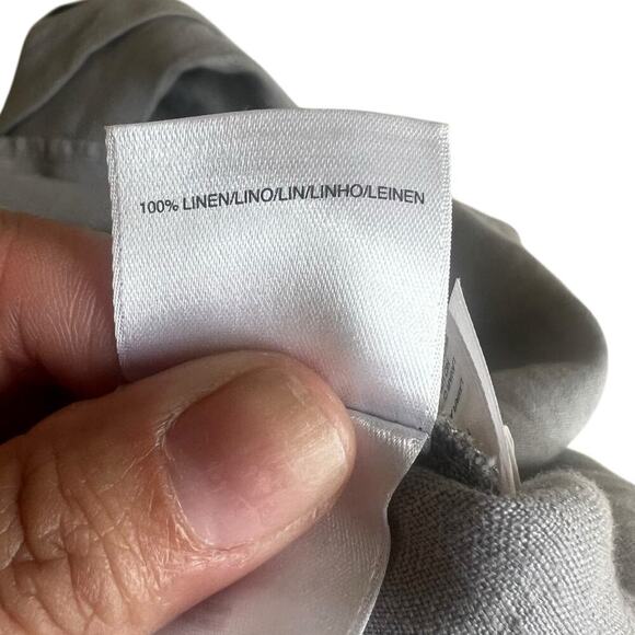 Jones New York Sport Women’s 100% Linen Light Grey Tunic Top Size Small - Picture 6 of 9